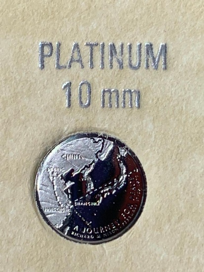 Presidential Journey for Peace 10 mm Platinum Coin