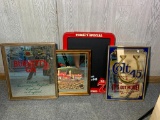 (4) Advertising Signs - Colt 45, Burnett's Gin, Prego Wine & Seagram's 7