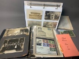 RPPC Photo Postcards in Binder, Old Photos, Stamp Collection including Nazi