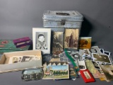 Vintage Photographs, Postcards, Columbus State Capitol Paper Weight, Photographs of Philadelphia