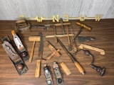 Nice Group of Early Tools - Planes, Brace, Chisels & More