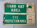 Vintage Metal Warning Sign - 