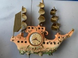Vintage Ceramic Ship Clock