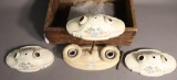 Vintage Light Fixtures plus Wooden Box