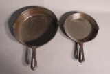 2 Vintage Cast Iron Pans