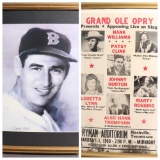 Baseball Photo & Grand Ole Opry 1953 Concert Poster Hank Williams