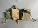Vintage Military Equipment including Radio Set & Gas Mask
