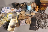 Antique & Vintage Items -  Butter Molds, Opera Glasses, Cast Iron, Wallet PLUS