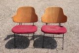 2 1950s Danish Modern Penguin Chairs by Ib Kofod Larsen for Selig