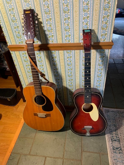Yamaha Guitar with Case & Dynamic Guitar with Case