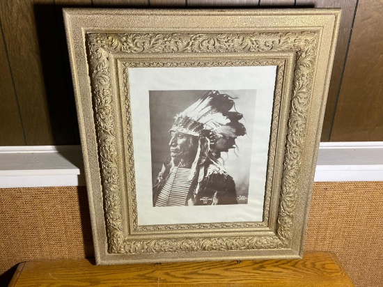 Vintage Framed Native American Print