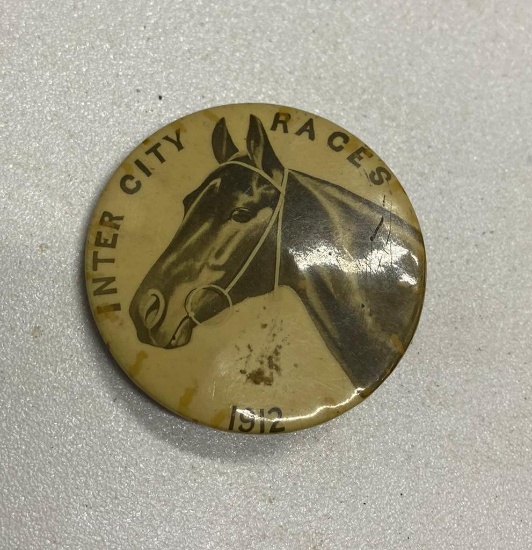 1912 Old Horse Racing Button