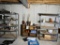 2 Utility Shelves, Wooden Shelf, and Contents