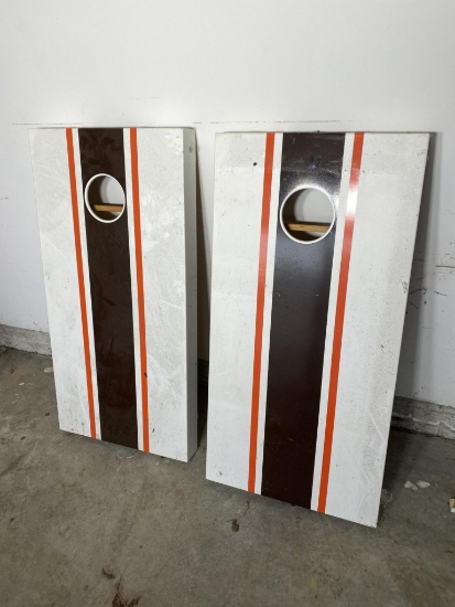 Set of Nicer Cleveland Browns Cornhole Boards