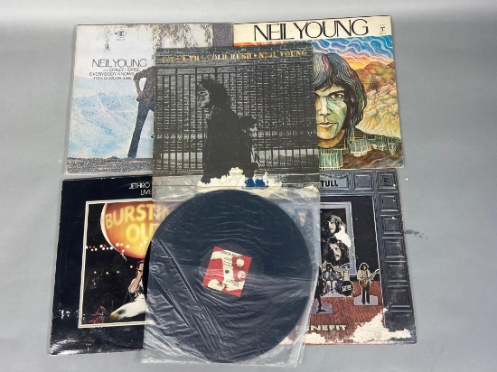 6 Vintage LPs featuring Neil Young and Jethro Tull