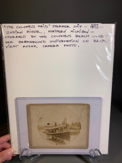 Columbus Maid 1893 Steamer Ship Photograph