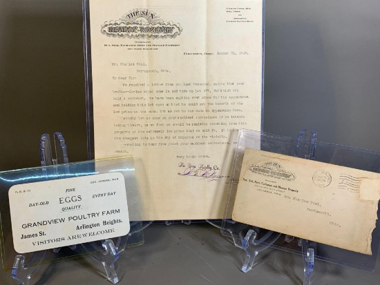 Columbus Ohio Paper Lot Sun Realty, Grandview Poultry Farm