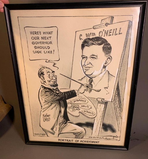 1056 Original Political Cartoon Eugene Craig Columbus Dispatch Political O'Neill
