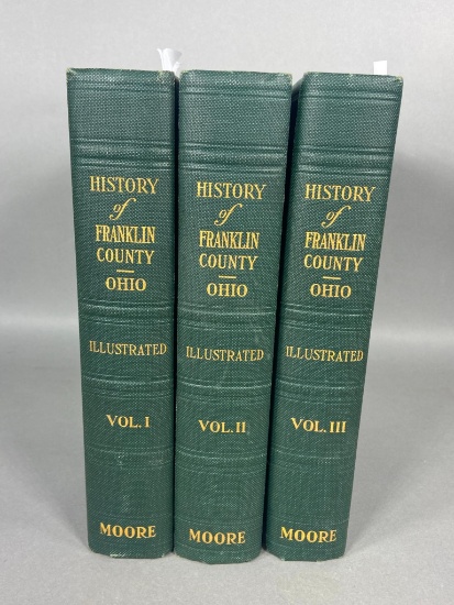 3 Vol. History of Franklin County Book Set 1930 Opha Moore