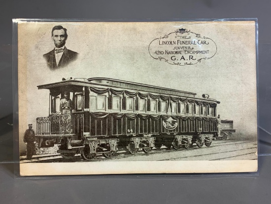 Lincoln Funeral Car GAR Encampment Postcard 42nd Toledo, OH