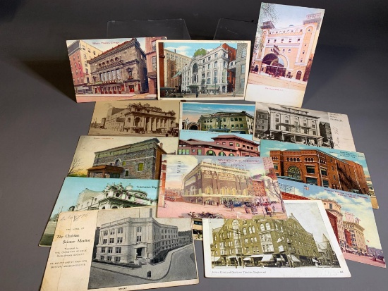 Group of Early 1900s Postcards Depicting Theaters