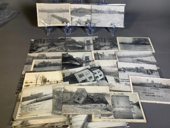 Group of Columbus, Ohio 1913 Flood Postcards including Real Photo