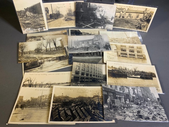 Large Lot of Dayton, Ohio 1913 Flood Real Photo Postcards