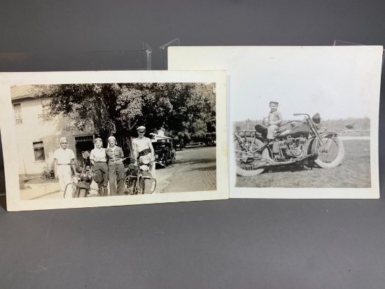 Two Early 1900s Snapshots Motorcycle Content