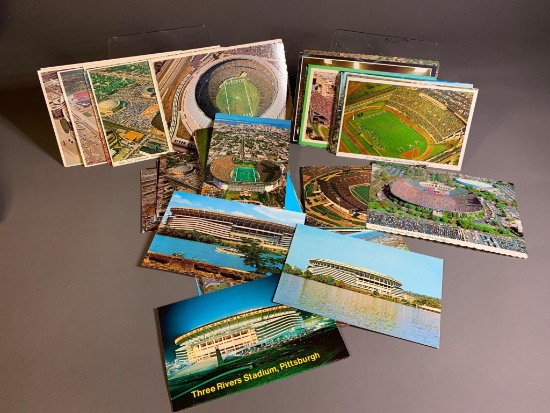 Large Lot Sports Football Stadium Postcards Vintage 60s