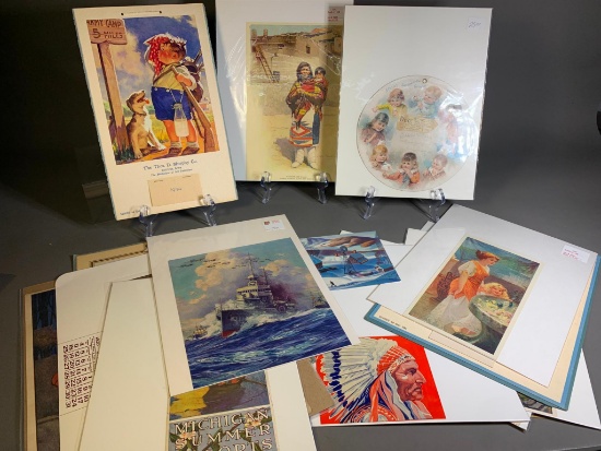 Group of Advertising Calendars, Lithographs and More