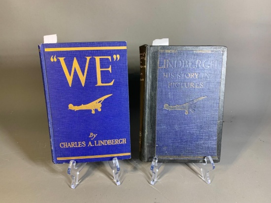 2 Early Books on Charles Lindbergh "WE" and "Lindbergh: His Story in Pictures"