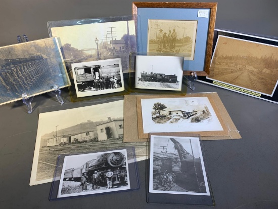Group of Railroad Photos including Derailment Recovery