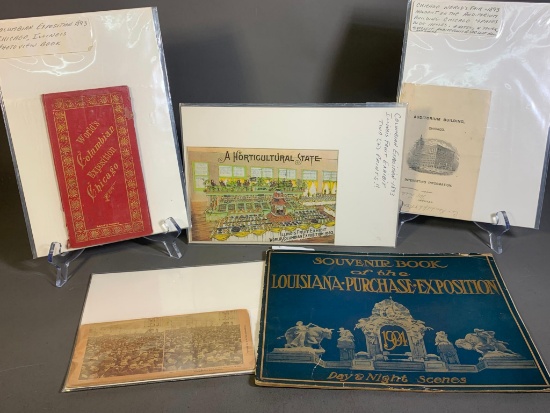 Columbian, Louisiana Purchase Expositions Booklets, Souvenirs 1893, 1904