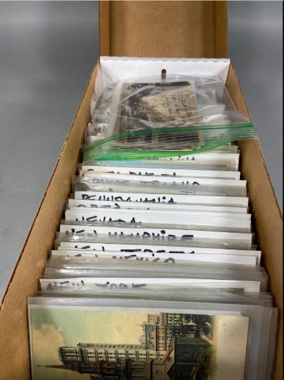 Box Full of Vintage, Antique Postcards NY to WY