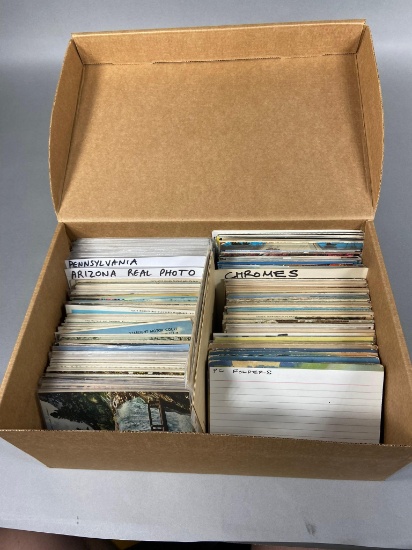 Box Lot Real Photo Postcards Arizona, Pennsylvania, plus Chromes