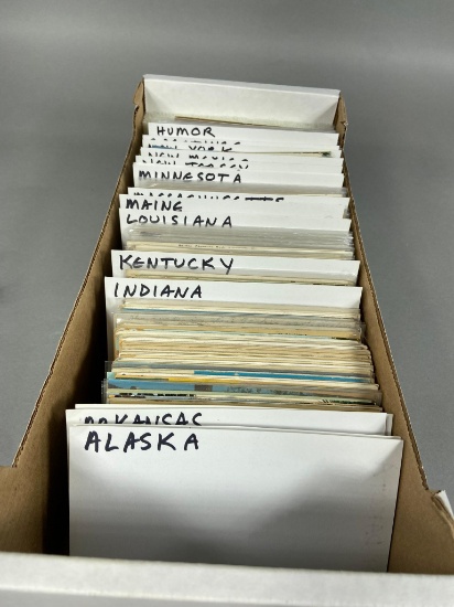 Box Lot US Postcards A-N States