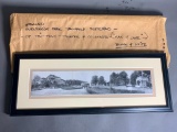 Rare Olentangy Amusement Park Columbus OH Tri-Fold Postcard Framed