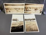 Group of 4 Snapshots 1937 Ohio State University Track Meet with Camera