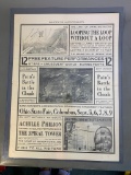 Large 1910 Columbus Ohio State Fair Illustrated Program Posters Bicycle DareDevils