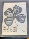 Large Ohio State Fair 1910 Bulletin Program Posters Illustrated