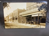 Rushville, Ohio Main Street Real Photos Postcard John Graves Grocery