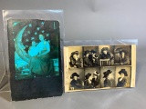 2 Better Real Photo Postcards RPPCs Blue w/Flat + Moon, Ladies in Hats