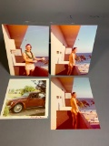 4 Vintage Color Snapshot Photos Nude Man on Beach Vacation