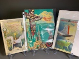 3 Better Ephemera Pieces - Menu with Totem Pole, LA County Souvenir, 50s American Airlines