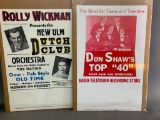2 Antique Big Band Posters Broadsides