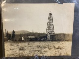 1949 Photo Oil Well Drill Canada with Inscription on Reverse