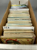 Box Lot of Postcards USA Greetings Chromes etc