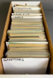 Box Full Vintage Antique Postcards USA Greeting Canada Europe UK Intl