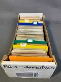 Box Full of Vintage & Antique Postcards Greetings