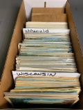 Box of Antique & Vintage Postcards Wisconsin & Wyoming